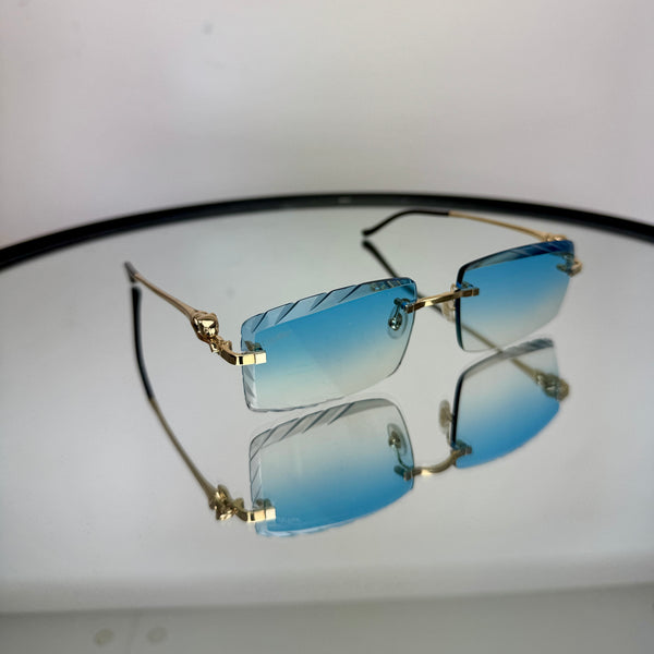 Cartier CT0281o 001, SkyBlue Diamond Cut Custom Panthere