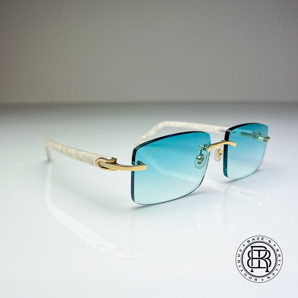 Cartier CT0056o 002 Custom Perlmut Tiffany White