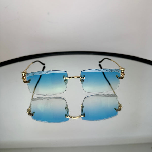 Cartier CT0281o 001, SkyBlue Diamond Cut Custom Panthere