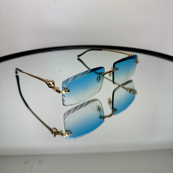 Cartier CT0281o 001, SkyBlue Diamond Cut Custom Panthere