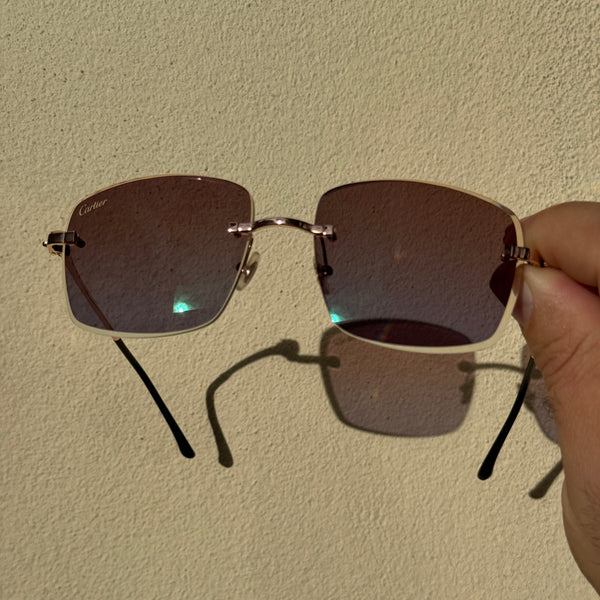 Cartier CT0281o Custom Rosé Panther , Orange Transition Grau ( Schmuckfacette )