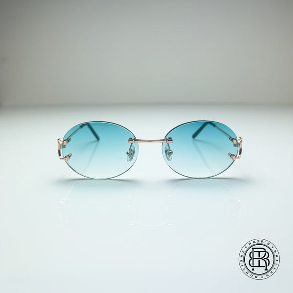 Cartier CT0092o Big C Custom ROSÉ, Türkis / Tiffany Oval Shape