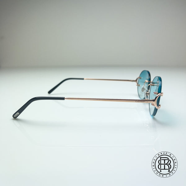 Cartier CT0092o Big C Custom ROSÉ, Türkis / Tiffany Oval Shape