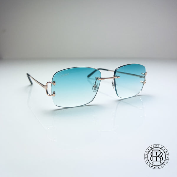 Cartier CT0092o Big C Custom ROSÉ, Türkis / Tiffany Popsmoke Shape