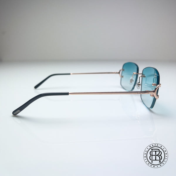 Cartier CT0092o Big C Custom ROSÉ, Türkis / Tiffany Popsmoke Shape