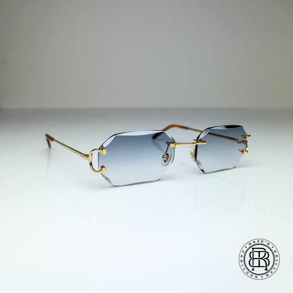 Cartier CT0092o 001 Custom Grau mit Schmuckfacette (Big C)