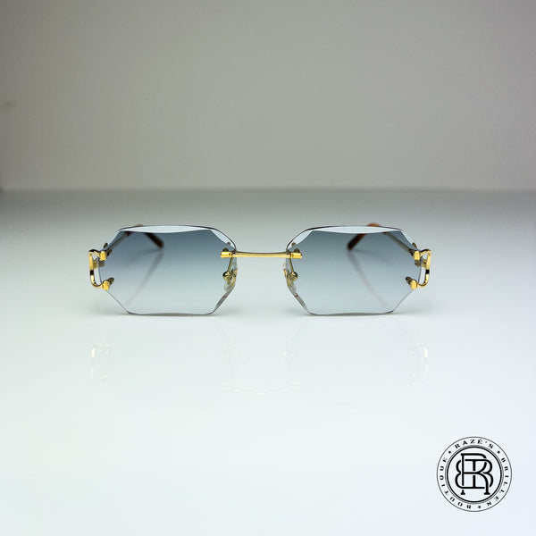 Cartier CT0092o 001 Custom Grau mit Schmuckfacette (Big C)