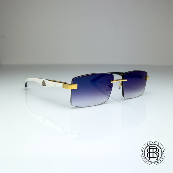 Maybach The Artist III ( Whitebuff ) Custom Dunkel Lila , Blau verspiegelt