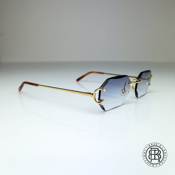 Cartier CT0092o 001 Custom Grau mit Schmuckfacette (Big C)