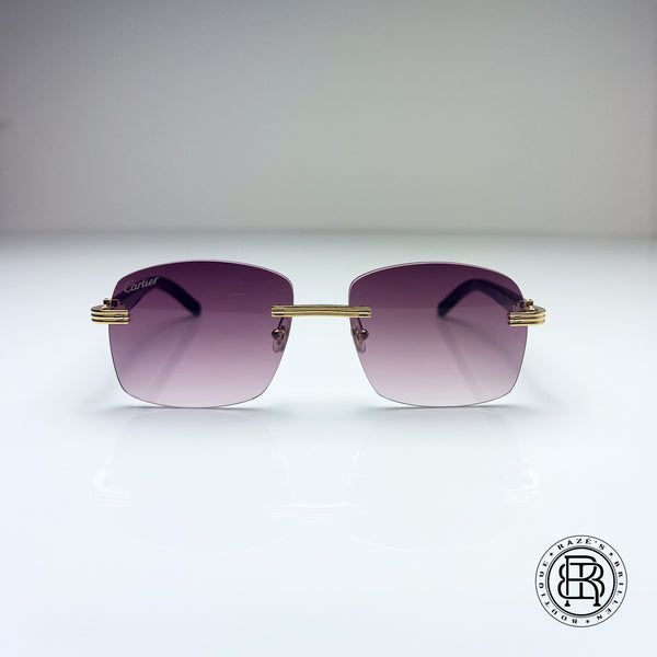 Cartier CT0286o 003,  Burgundy (Büffelhorn Weiß - White Buffs) Custom