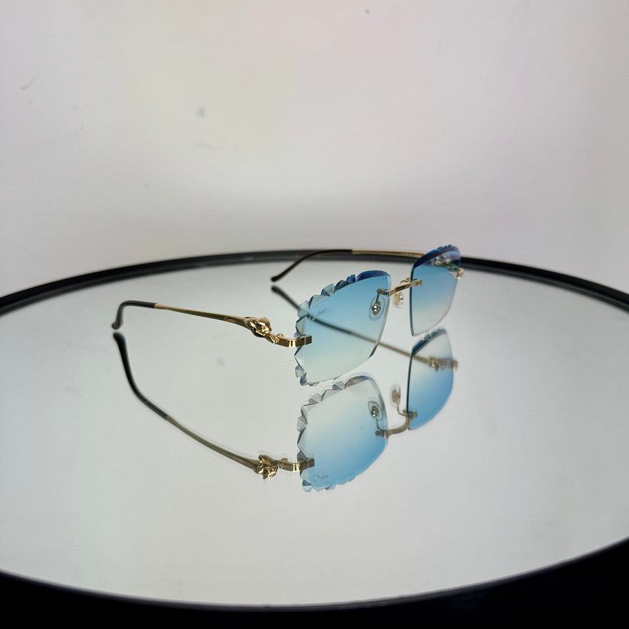 Cartier CT0281o 001, SkyBlue Diamond Cut Custom Panthere