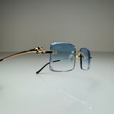 Cartier CT0281o 001, Blau Verlauf mit Diamond Cut Custom Panthere