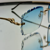 Cartier CT0281o 001, SkyBlue Diamond Cut Custom Panthere
