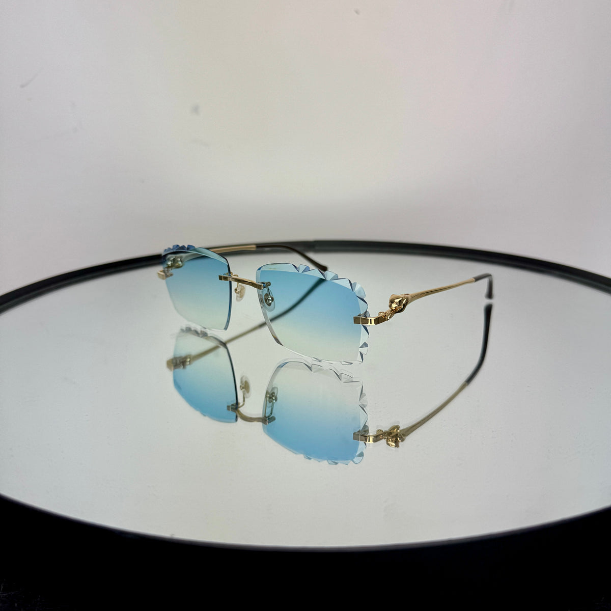 Cartier CT0281o 001, SkyBlue Diamond Cut Custom Panthere