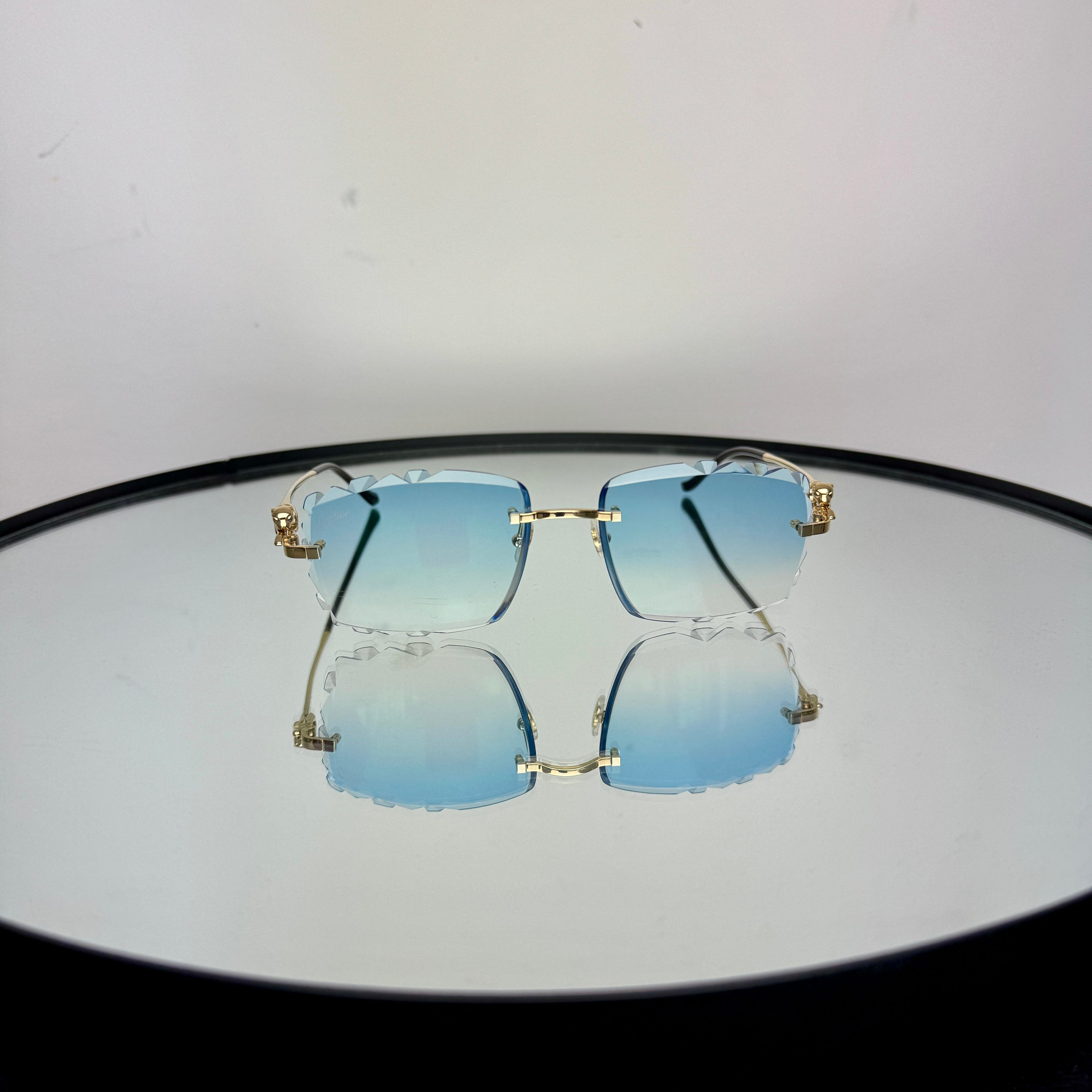 Cartier CT0281o 001, SkyBlue Diamond Cut Custom Panthere