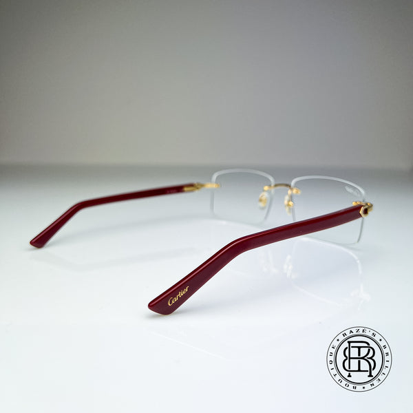 Cartier CT0048o 006 Custom Burgundy