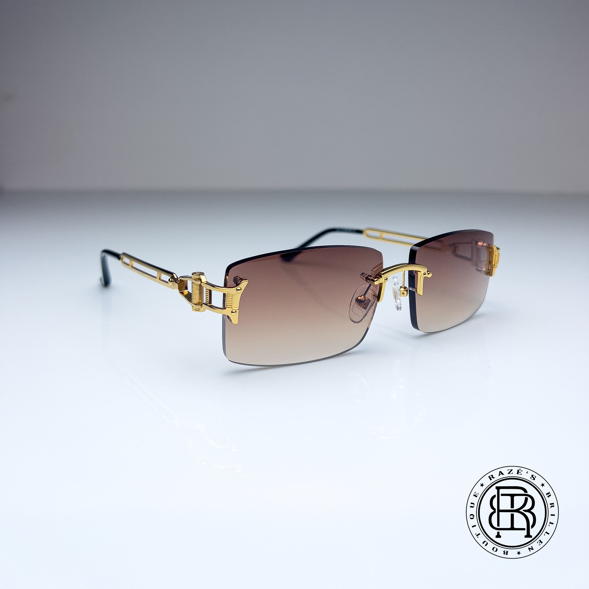 OZ Terry Rimless Gold Custom Braun