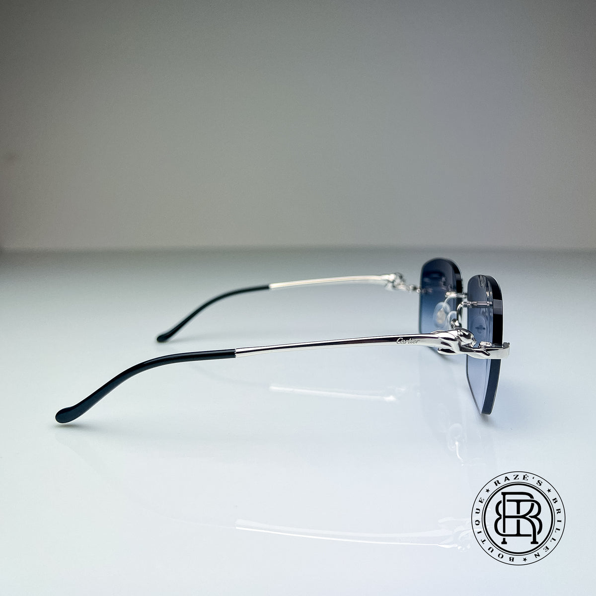 Cartier CT0281o 002, Arktis Blau Verlauf Panthere