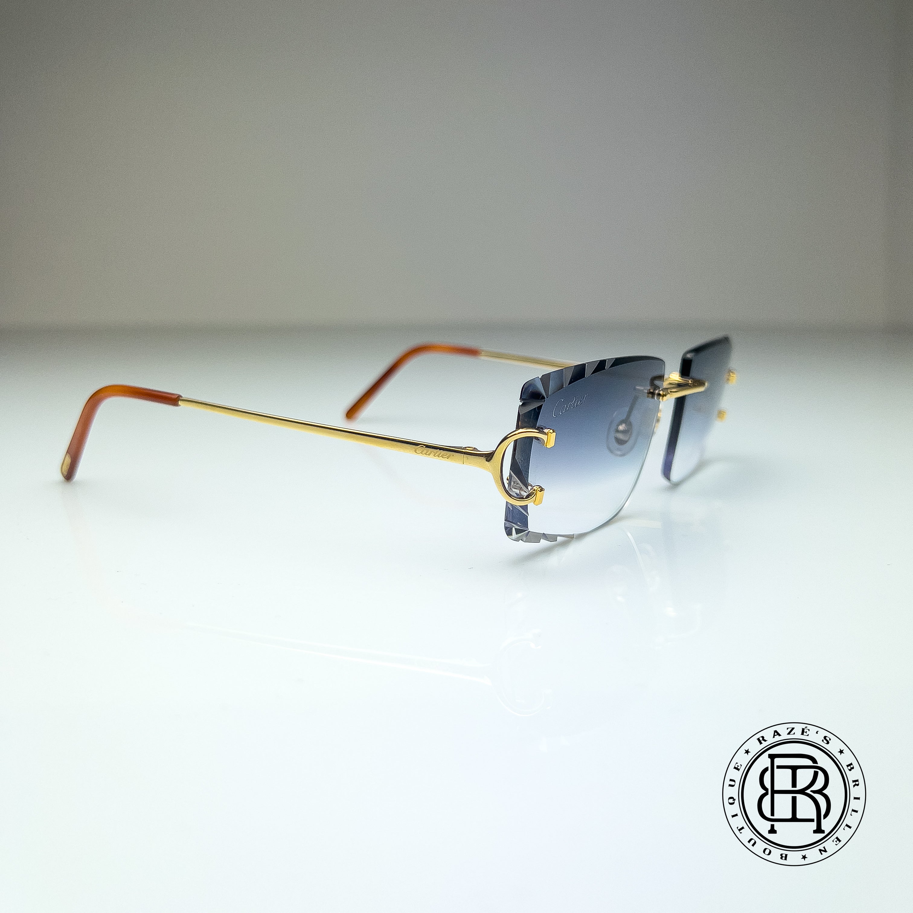 Cartier CT0092o 001 Custom (Big C) Diamond Cut Grey