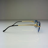 Cartier CT0281o 001, Blau Verlauf mit Diamond Cut Custom Panthere