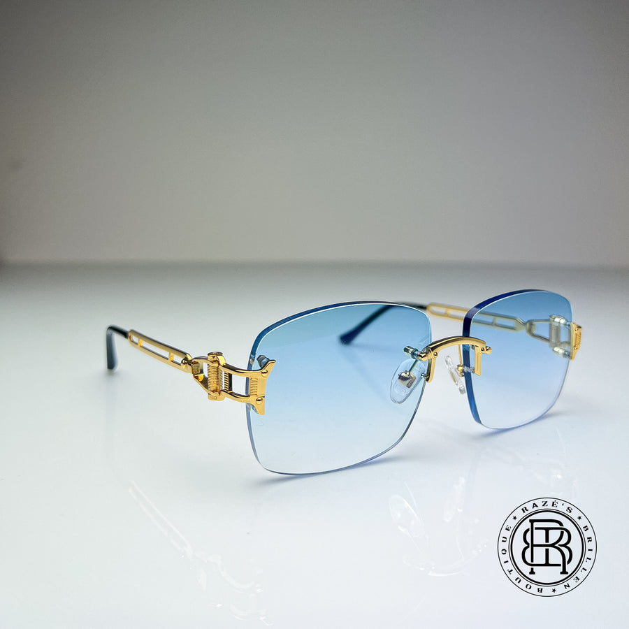 OZ Terry Rimless Gold Custom SkyBlue