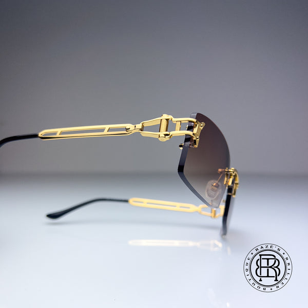 OZ Terry Rimless Gold Custom Braun