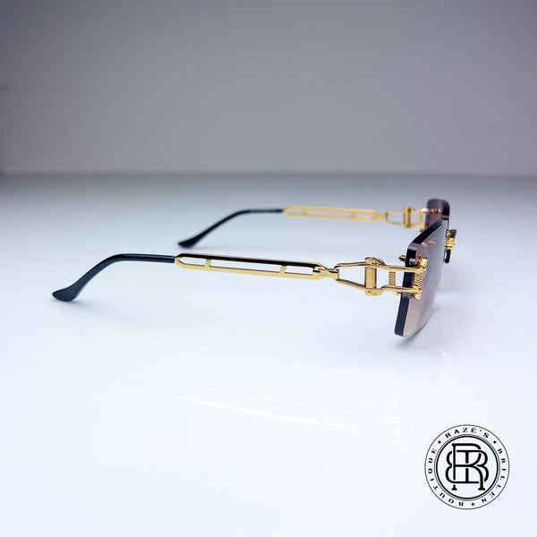 OZ Terry Rimless Gold Custom Braun