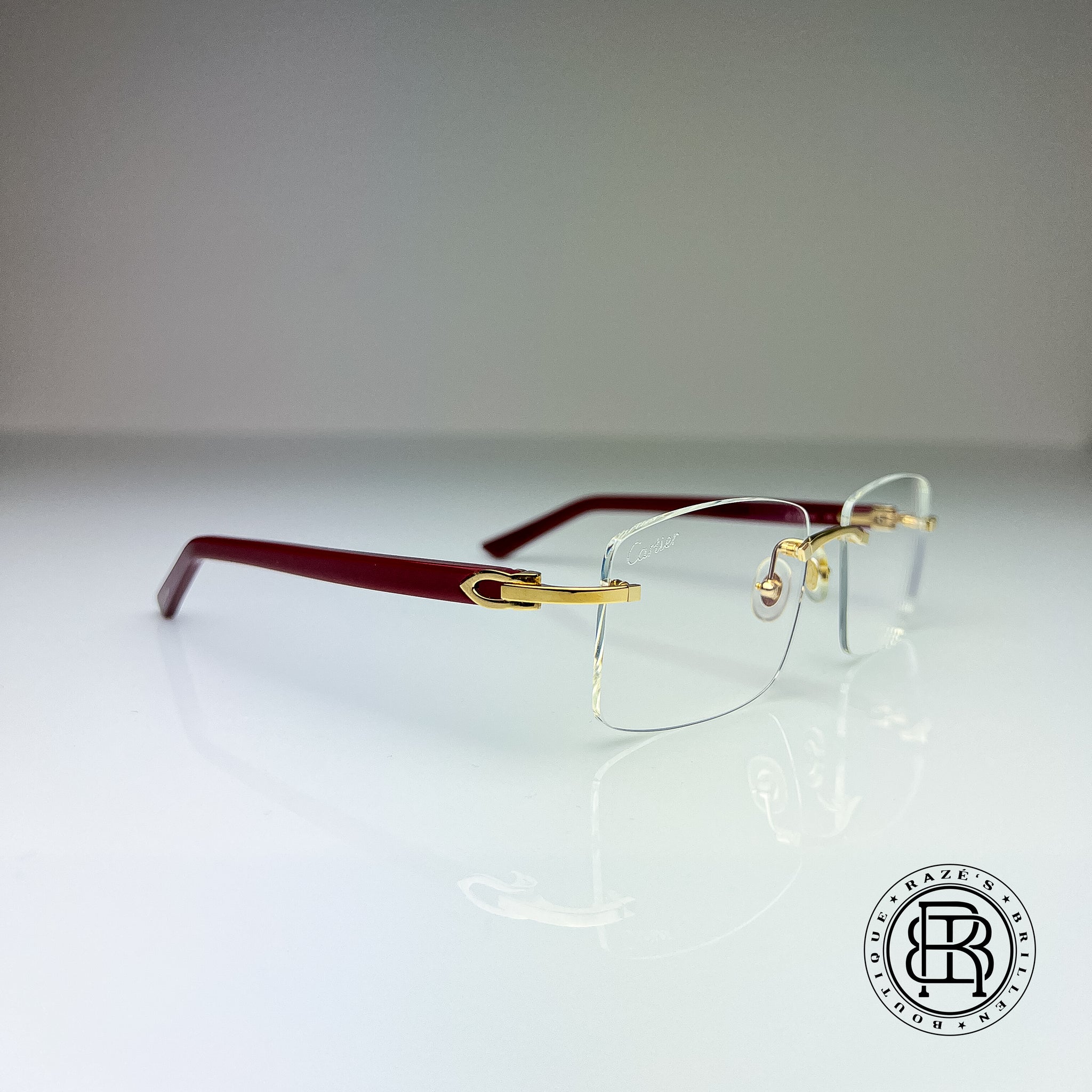 Cartier CT0048o 006 Custom Burgundy Razes Brillen Boutique