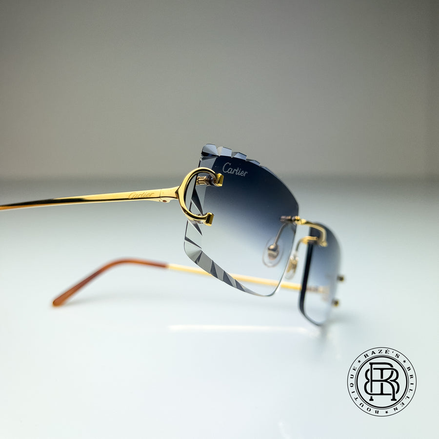 Cartier CT0092o 001 Custom (Big C) Diamond Cut Grey
