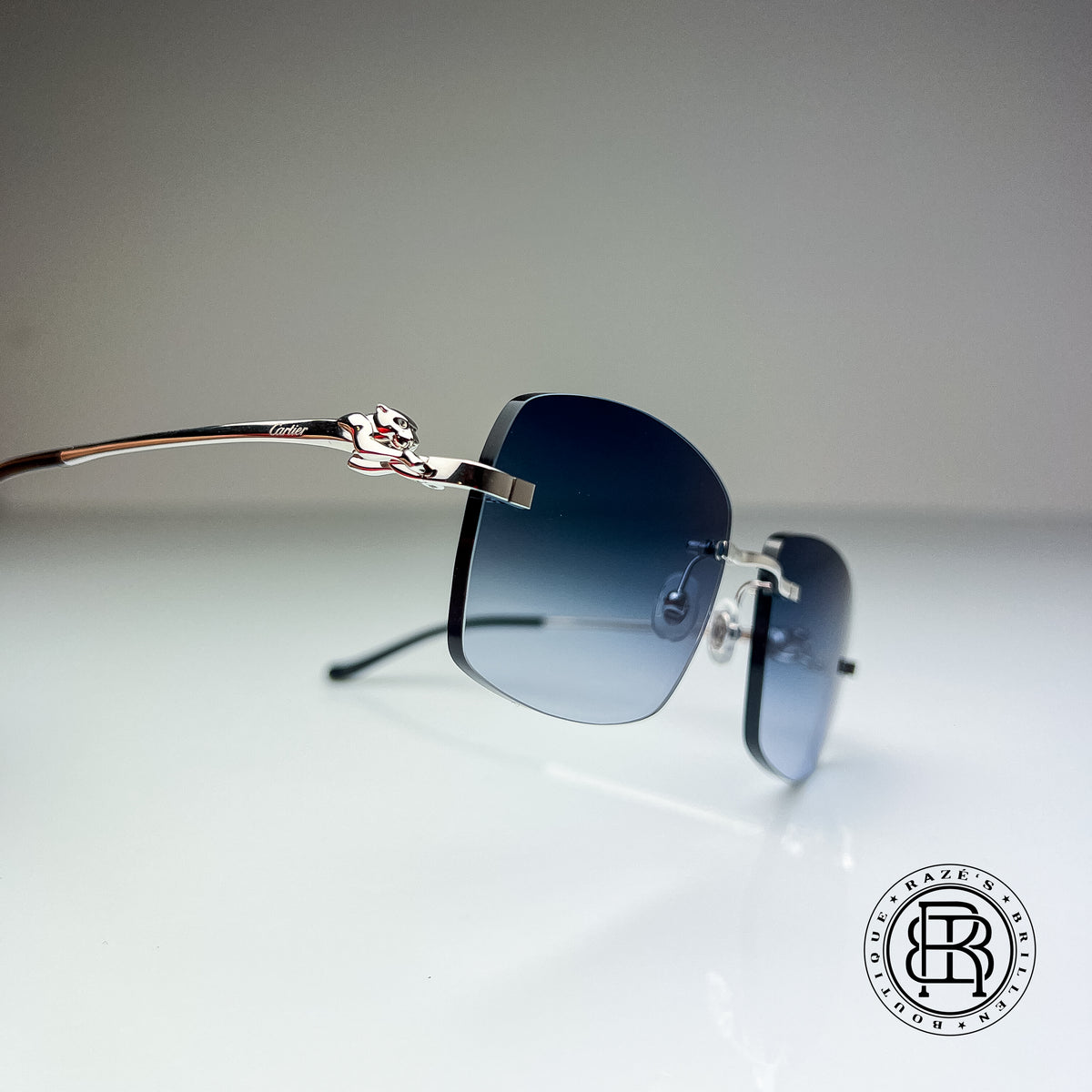 Cartier CT0281o 002, Arktis Blau Verlauf Panthere