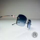 Cartier CT0281o 002, Arktis Blau Verlauf Panthere