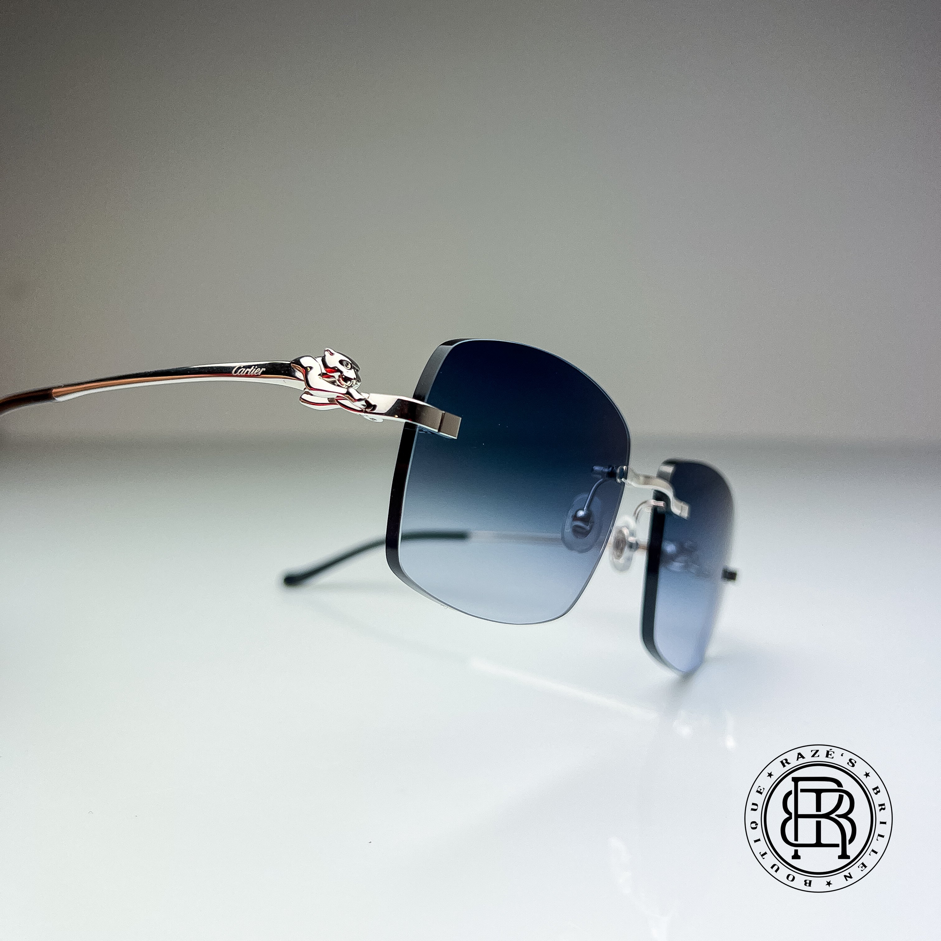 Cartier CT0281o 002, Arktis Blau Verlauf Panthere