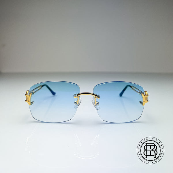 OZ Terry Rimless Gold Custom SkyBlue