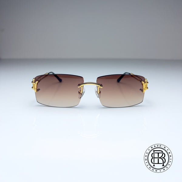 OZ Terry Rimless Gold Custom Braun