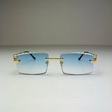 Cartier CT0281o 001, Blau Verlauf mit Diamond Cut Custom Panthere