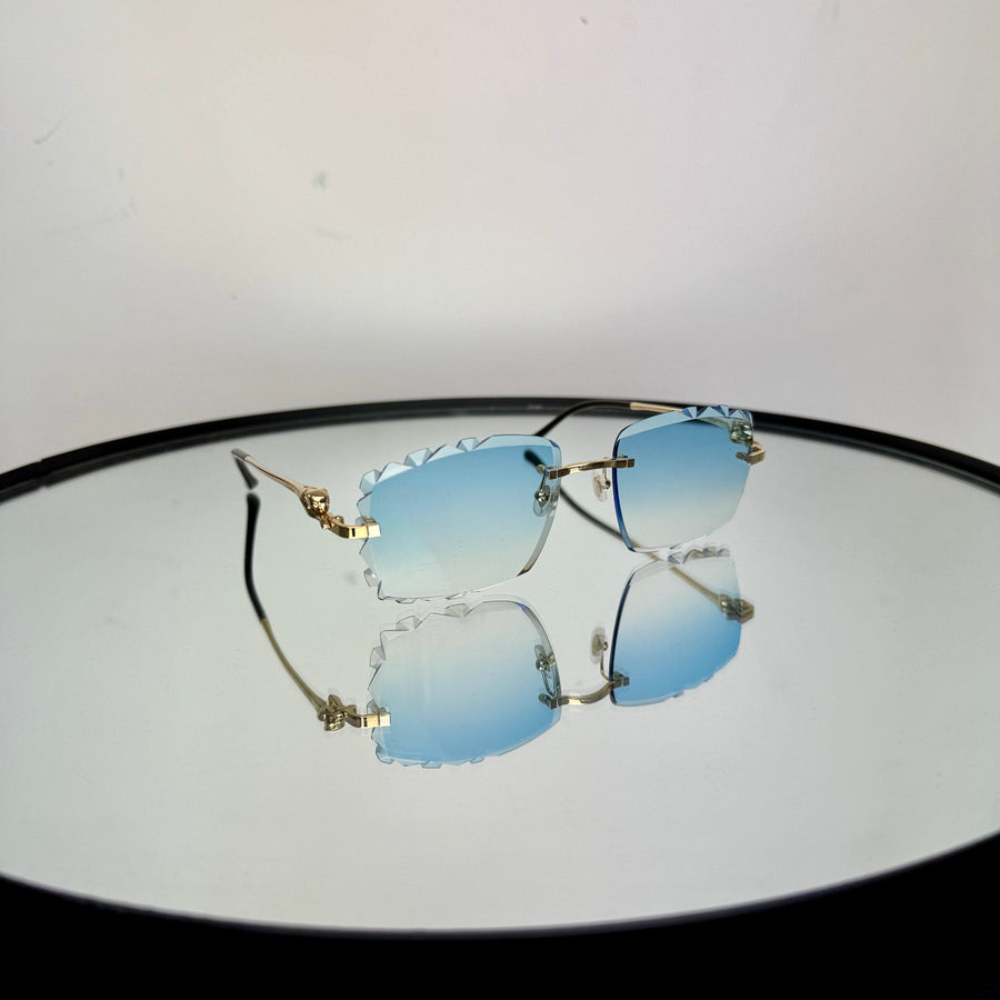 Cartier CT0281o 001, SkyBlue Diamond Cut Custom Panthere