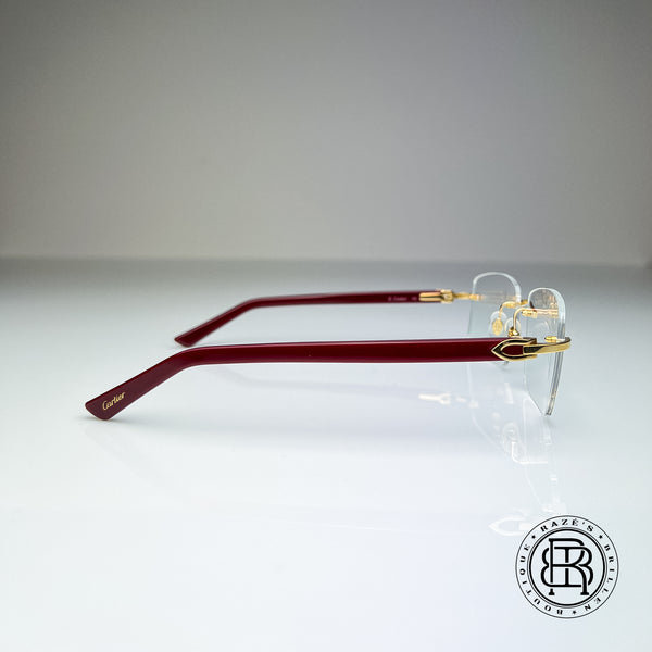 Cartier CT0048o 006 Custom Burgundy