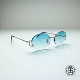Cartier CT0092o Big C Custom ROSÉ, Türkis / Tiffany Oval Shape