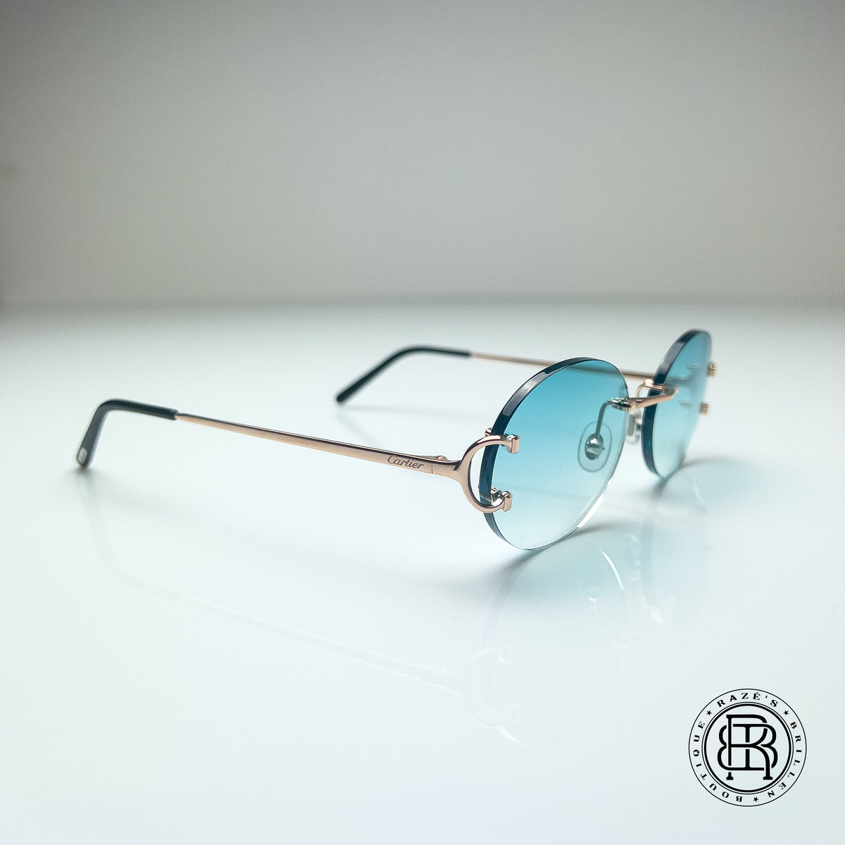 Cartier CT0092o Big C Custom ROSÉ, Türkis / Tiffany Oval Shape