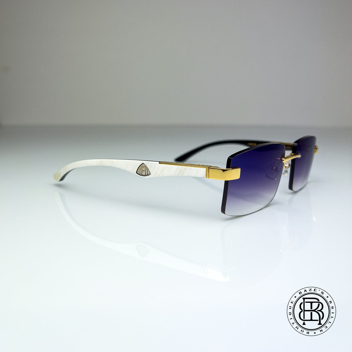 Maybach The Artist III ( Whitebuff ) Custom Dunkel Lila , Blau verspiegelt