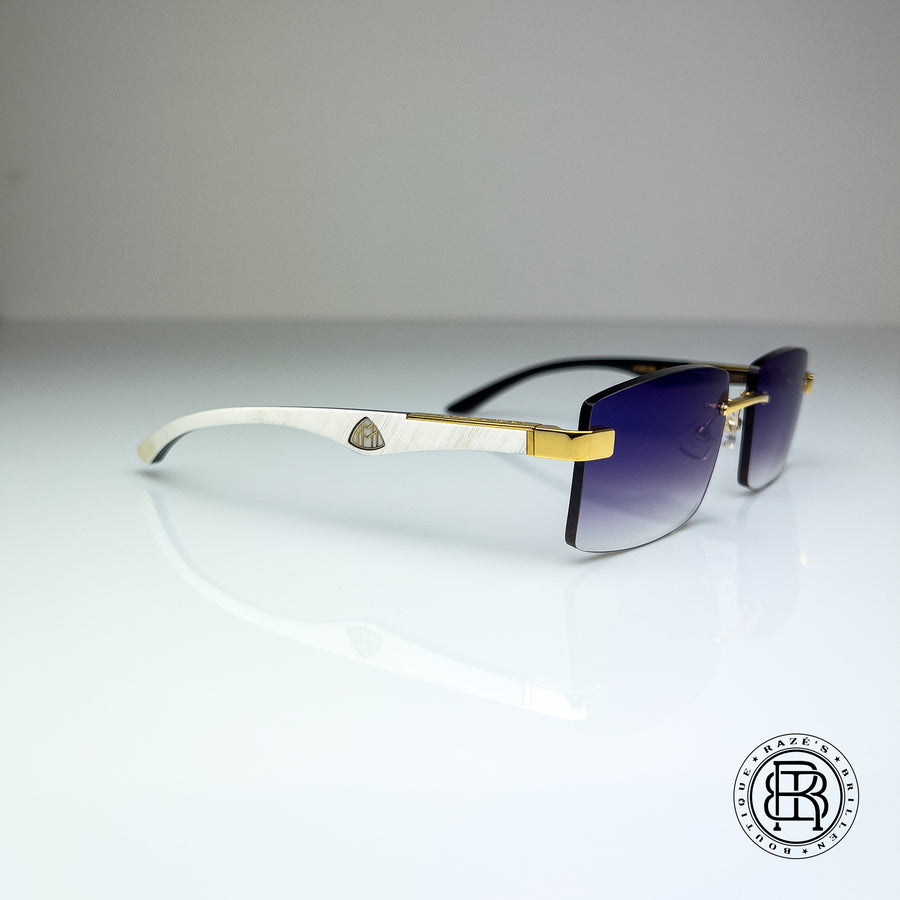Maybach The Artist III ( Whitebuff ) Custom Dunkel Lila , Blau verspiegelt