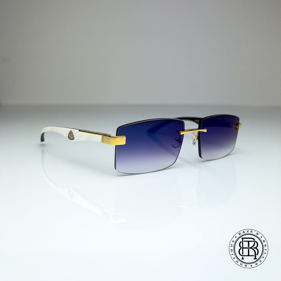 Maybach The Artist III ( Whitebuff ) Custom Dunkel Lila , Blau verspiegelt