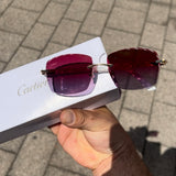 Cartier CT0056o 002 Custom Perlmut Weiß / Rot Diamond Cut Selbsttönend (Transitions)