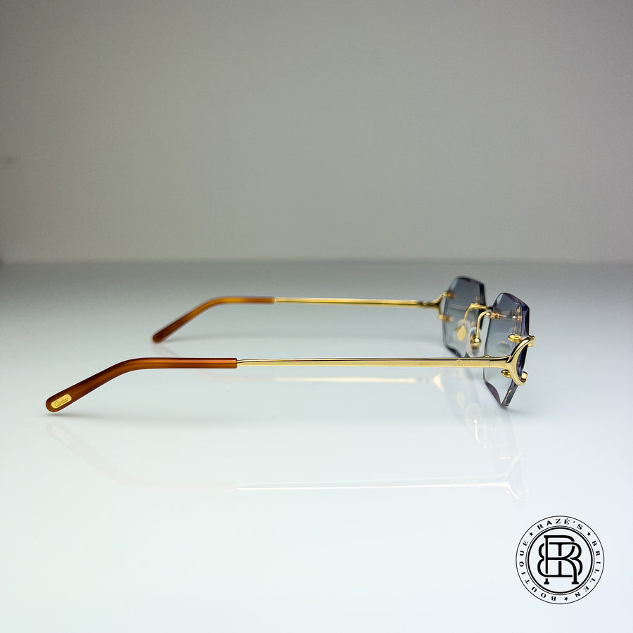 Cartier CT0092o 001 Custom Grau mit Schmuckfacette (Big C)