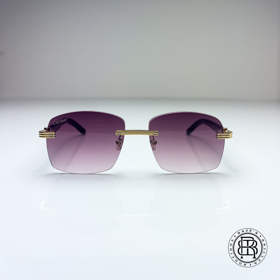 Cartier CT0286o 003,  Burgundy (Büffelhorn Weiß - White Buffs) Custom