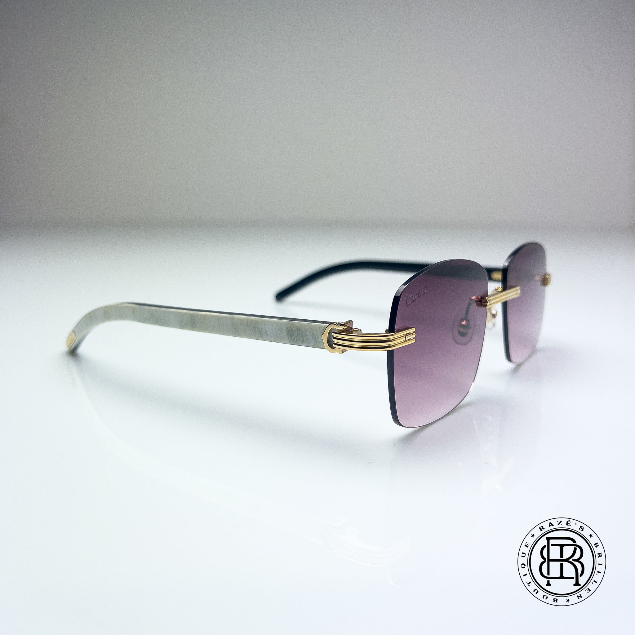 All white cartier glasses online