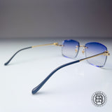 Cartier CT0281o 001, Purple Verlauf / Grau selbstabdunkelnd mit Diamond Cut Custom Panthere