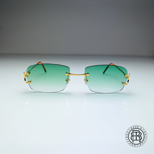 Cartier CT0092o 001 Green Custom ( Big C ) Selbstabdunkelnd