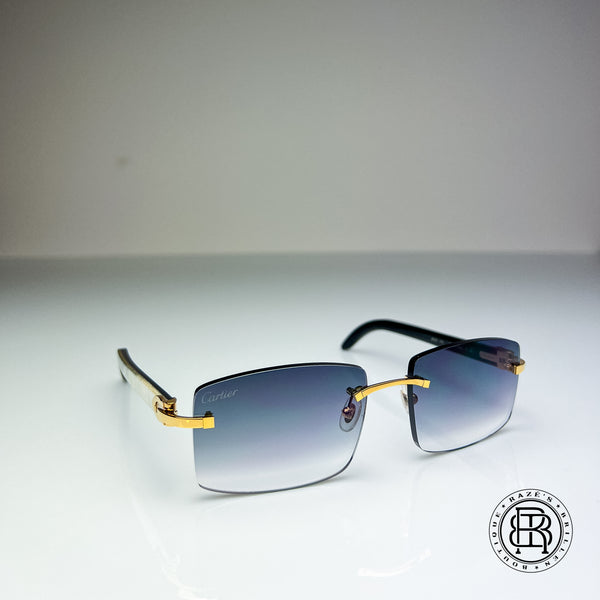 Cartier CT0046o 001 Custom (Büffelhorn Weiß - White Buffs)